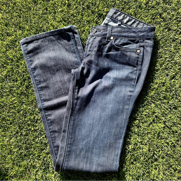 Henry III Generation Designer Boot Cut Dark Denim Jeans - Picture 2 of 8